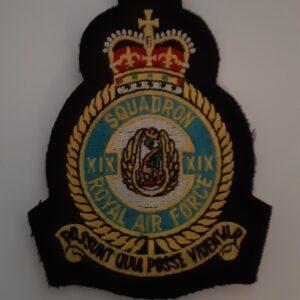 RAF 19 Squadron Cloth Badge