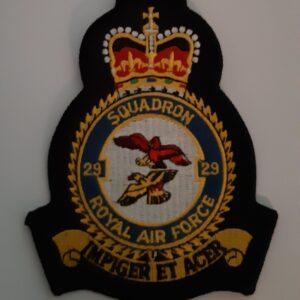 RAF 29 Squadron Cloth Badge