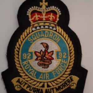 RAF 92 Squadron Cloth Badge